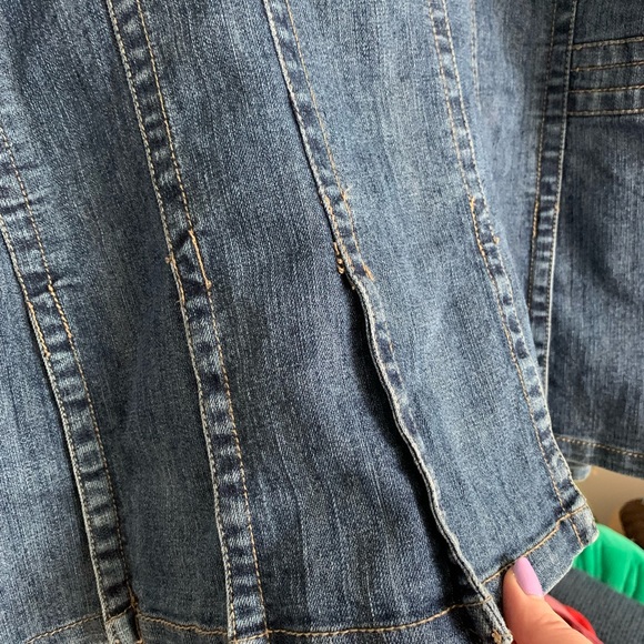 Medium Wash Dress Barn Denim Jacket Sz 2x - Picture 10 of 16